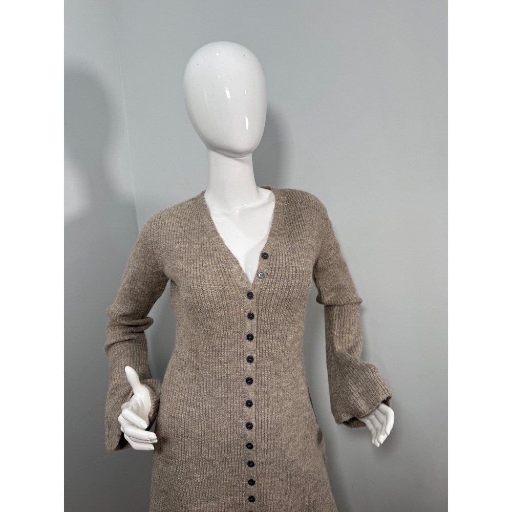 Commense Stacking V-Neck Split Breasted Sweater Dress
Light Brown Size M - Picture 12 of 17